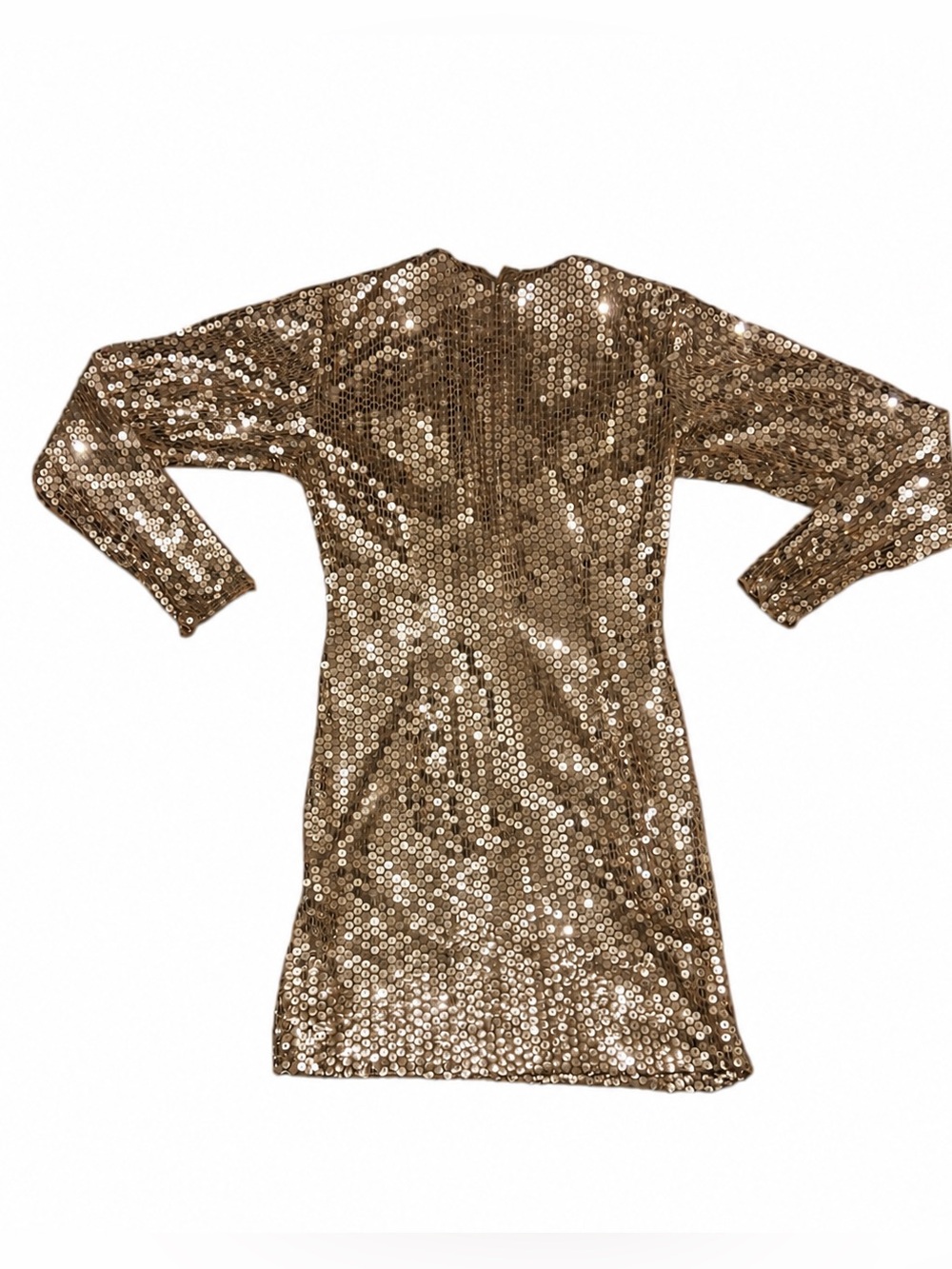 Oleg Cassini Vintage Hollywood Handmade Sequin Long Sleeve Formal Delicate Dress - Picture 7 of 7